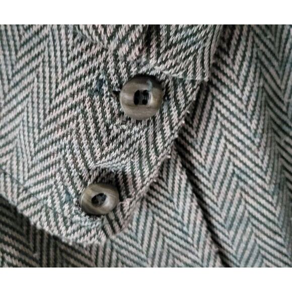 Jantzen Womans Sz. 12 Blazer Jacket 1970s Tweed Zig Zag Green Vintage U.S. Made - Picture 12 of 12